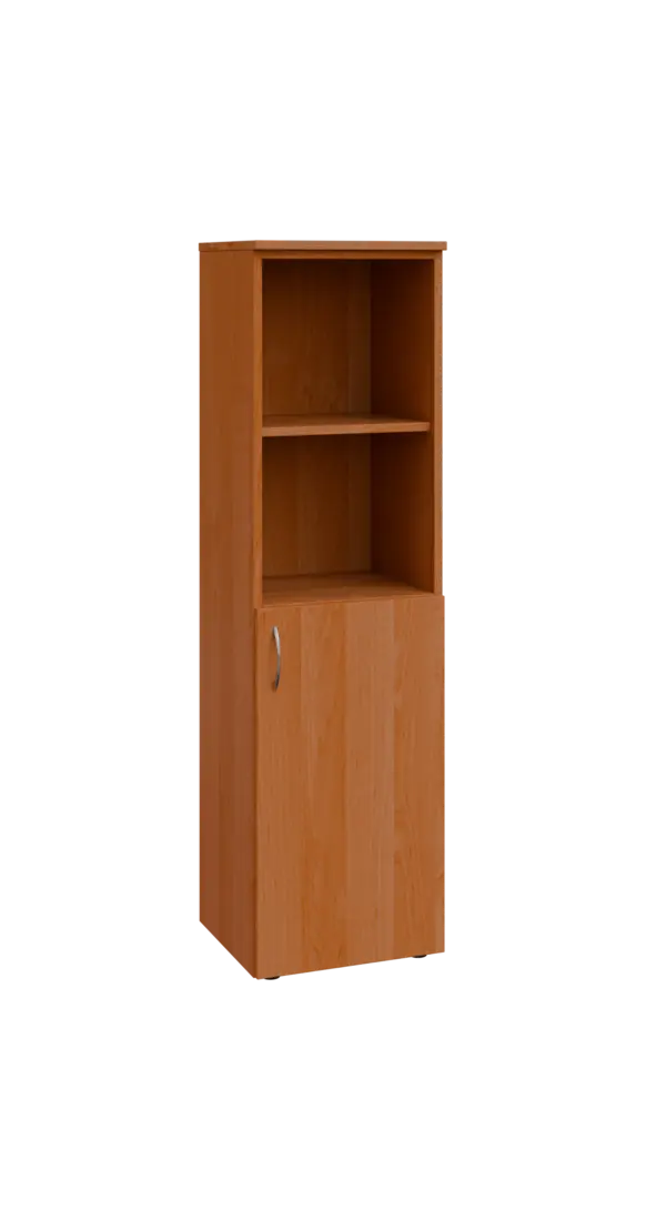 BN 4 - 4DN2 kancelářská skříň, 1-dveřová/nika, pravá, 1450x400x400, olše jantar