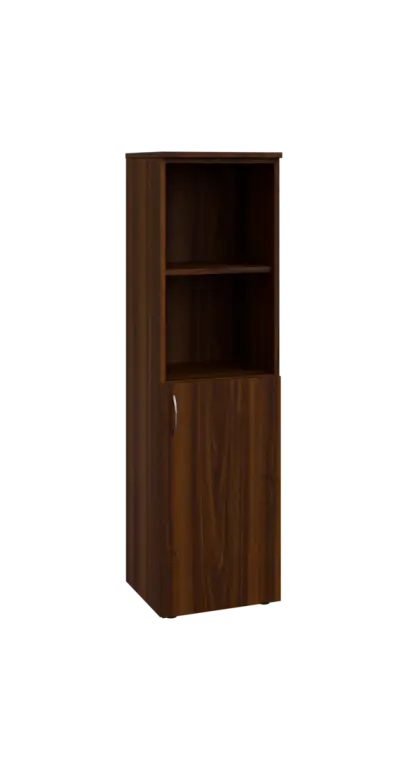 BN 4 - 4DN2 kancelářská skříň, 1-dveřová/nika, pravá, 1450x400x400, ořech královský