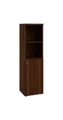 BN 4 - 4DN2 kancelářská skříň, 1-dveřová/nika, pravá, 1450x400x400, ořech královský