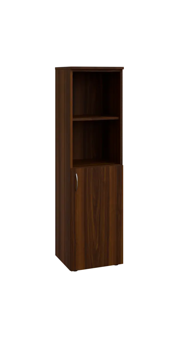 BN 4 - 4DN2 kancelářská skříň, 1-dveřová/nika, pravá, 1450x400x400, ořech královský