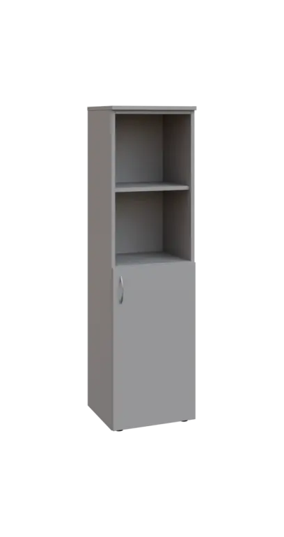 BN 4 - 4DN2 kancelářská skříň, 1-dveřová/nika, pravá, 1450x400x400, šedá