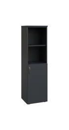 BN 4 - 4DN2 kancelářská skříň, 1-dveřová/nika, pravá, 1450x400x400, antracit