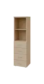 BN 4 - 4ZN kancelářská skříň, 4-zásuvková/nika, 1450x400x400, bříza irská