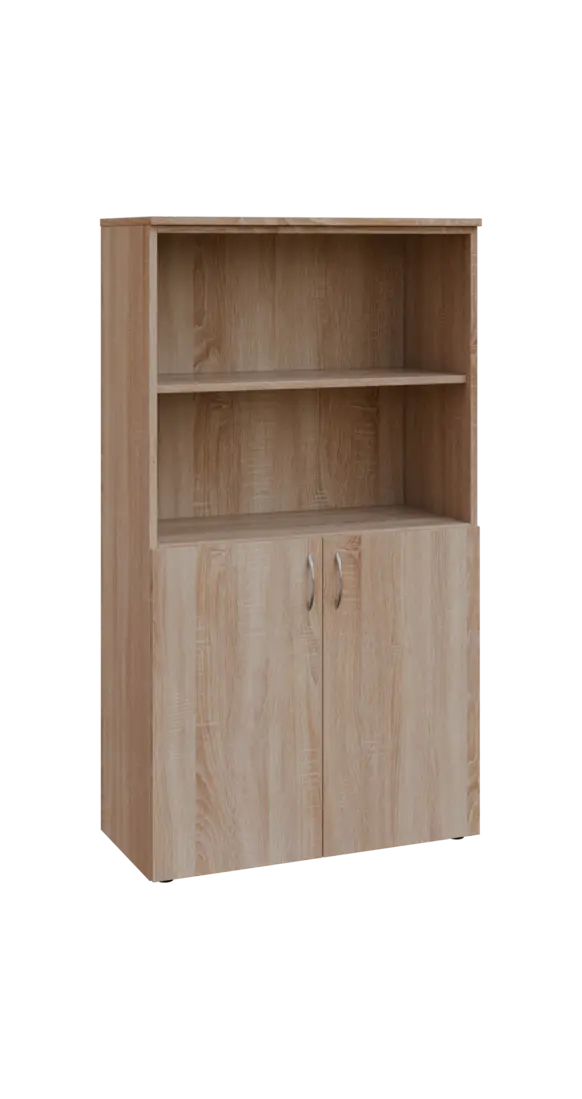 BN 4 - 8DN2 kancelářská skříň, 2-dveřová/nika, 1450x800x400, dub bardolino