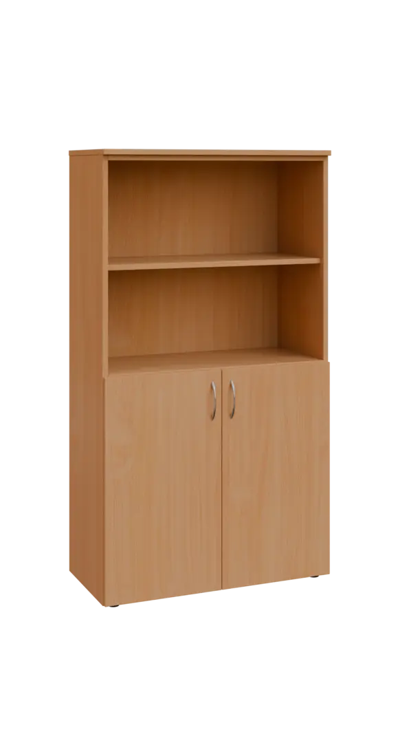 BN 4 - 8DN2 kancelářská skříň, 2-dveřová/nika, 1450x800x400, buk royal