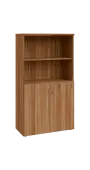 BN 4 - 8DN2 kancelářská skříň, 2-dveřová/nika, 1450x800x400, ořech světlý