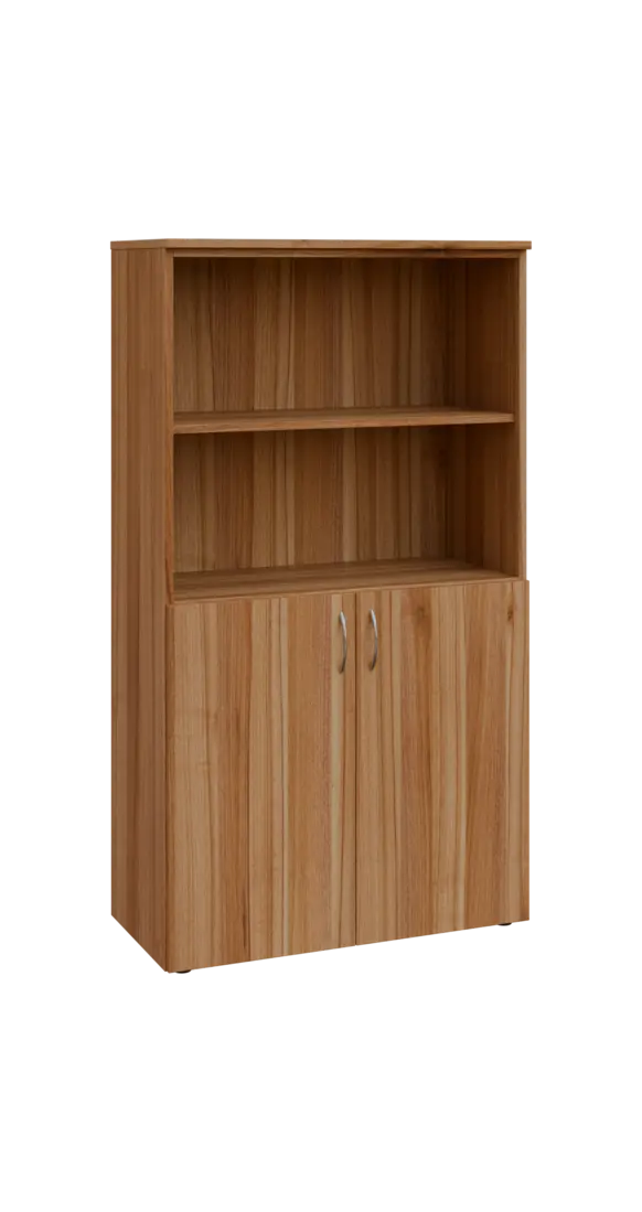 BN 4 - 8DN2 kancelářská skříň, 2-dveřová/nika, 1450x800x400, ořech světlý