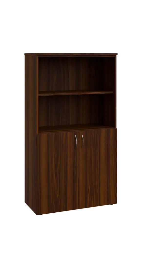 BN 4 - 8DN2 kancelářská skříň, 2-dveřová/nika, 1450x800x400, ořech královský