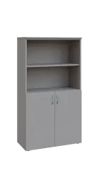 BN 4 - 8DN2 kancelářská skříň, 2-dveřová/nika, 1450x800x400, šedá