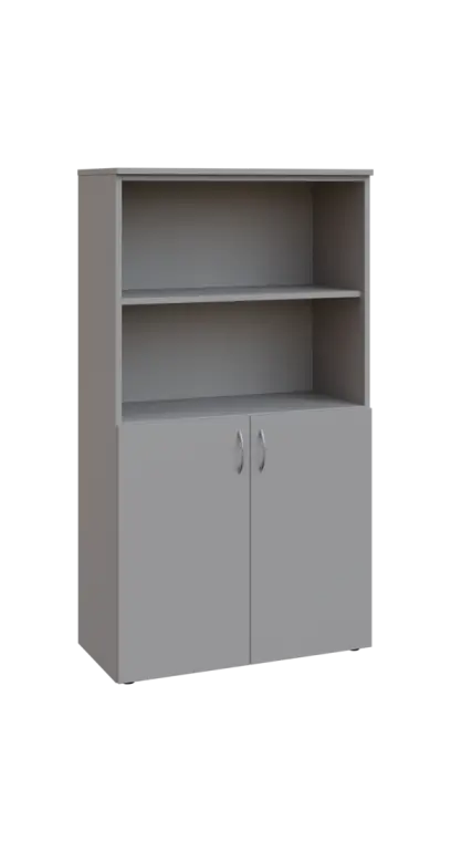 BN 4 - 8DN2 kancelářská skříň, 2-dveřová/nika, 1450x800x400, šedá