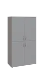 BN 4 - 84D kancelářská skříň, 4-dveřová, 1450x800x400, šedá