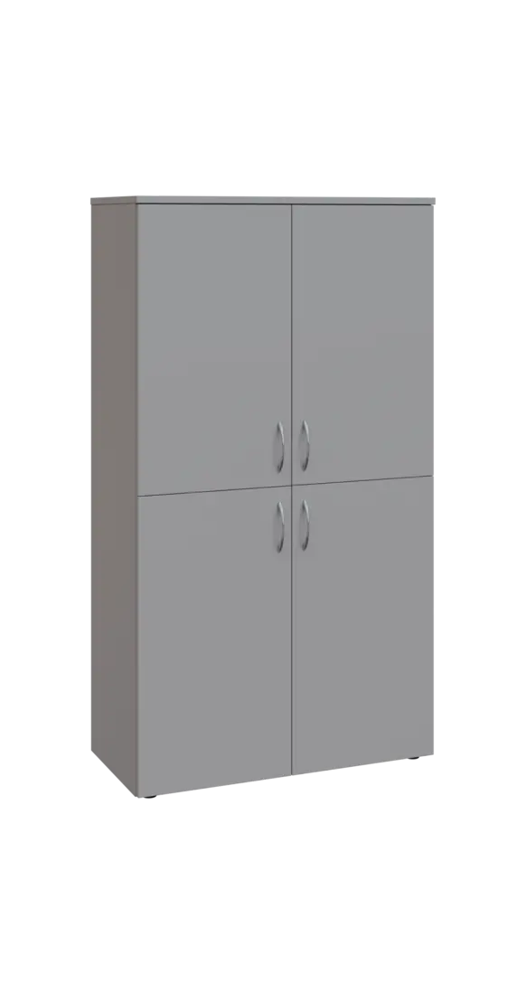 BN 4 - 84D kancelářská skříň, 4-dveřová, 1450x800x400, šedá