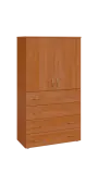 BN 4 - 84ZD kancelářská skříň, 4-zásuvková/2-dveřová, 1450x800x400, olše jantar
