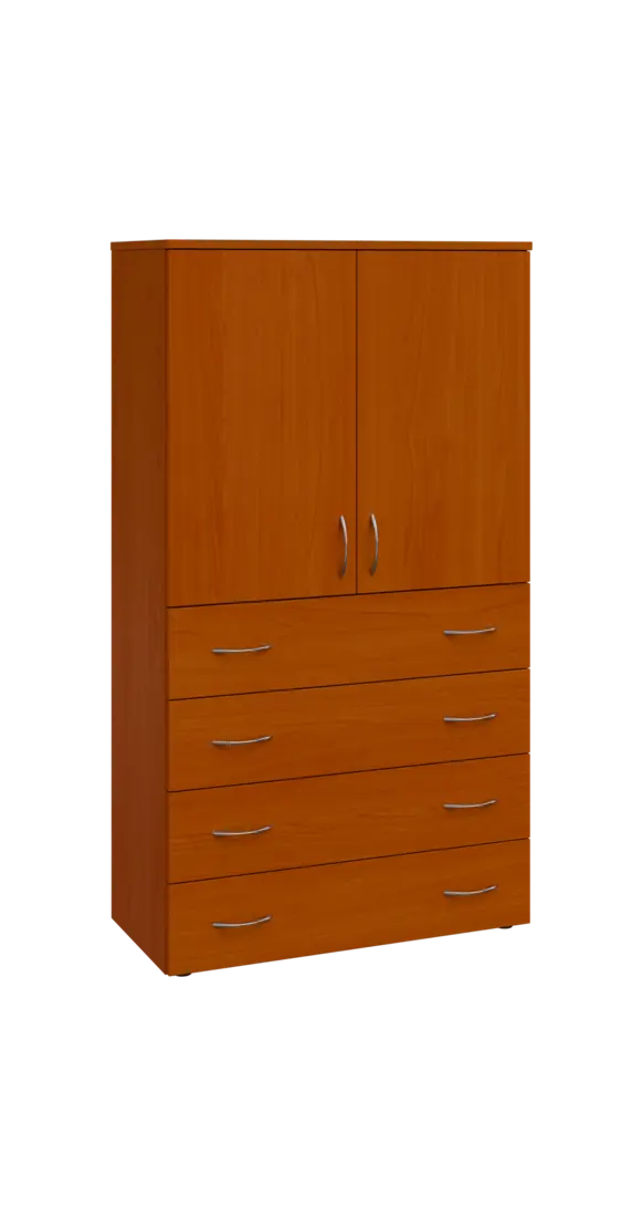 BN 4 - 84ZD kancelářská skříň, 4-zásuvková/2-dveřová, 1450x800x400, třešeň šumavská