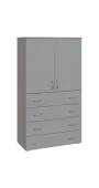 BN 4 - 84ZD kancelářská skříň, 4-zásuvková/2-dveřová, 1450x800x400, šedá