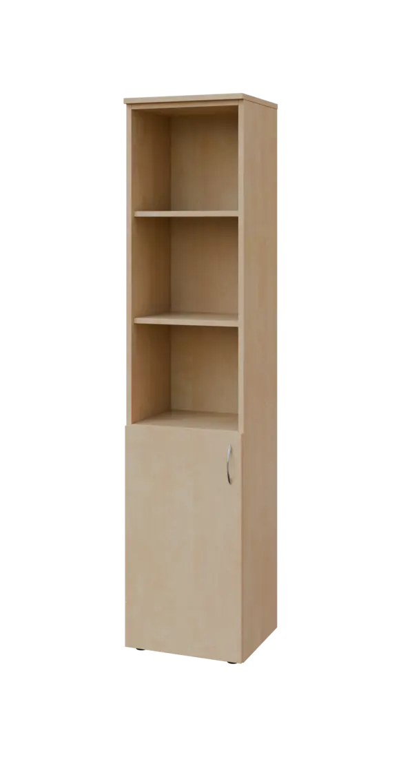 BN 5 - 4DN3 kancelářská skříň, 1-dveřová/nika, levá, 1800x400x400, bříza irská