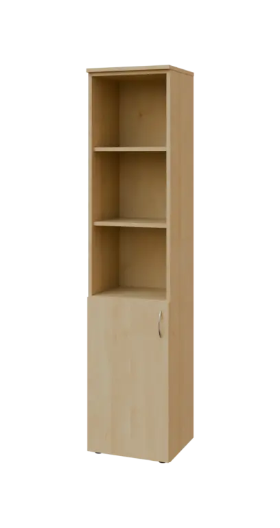 BN 5 - 4DN3 kancelářská skříň, 1-dveřová/nika, levá, 1800x400x400, javor horský