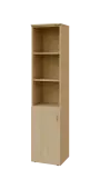 BN 5 - 4DN3 kancelářská skříň, 1-dveřová/nika, levá, 1800x400x400, javor horský