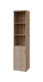 BN 5 - 4DN3 kancelářská skříň, 1-dveřová/nika, levá, 1800x400x400, dub bardolino