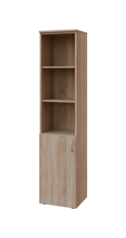 BN 5 - 4DN3 kancelářská skříň, 1-dveřová/nika, levá, 1800x400x400, dub bardolino