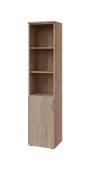 BN 5 - 4DN3 kancelářská skříň, 1-dveřová/nika, levá, 1800x400x400, dub bardolino
