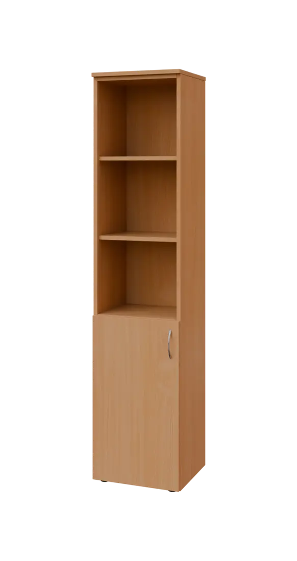 BN 5 - 4DN3 kancelářská skříň, 1-dveřová/nika, levá, 1800x400x400, buk royal