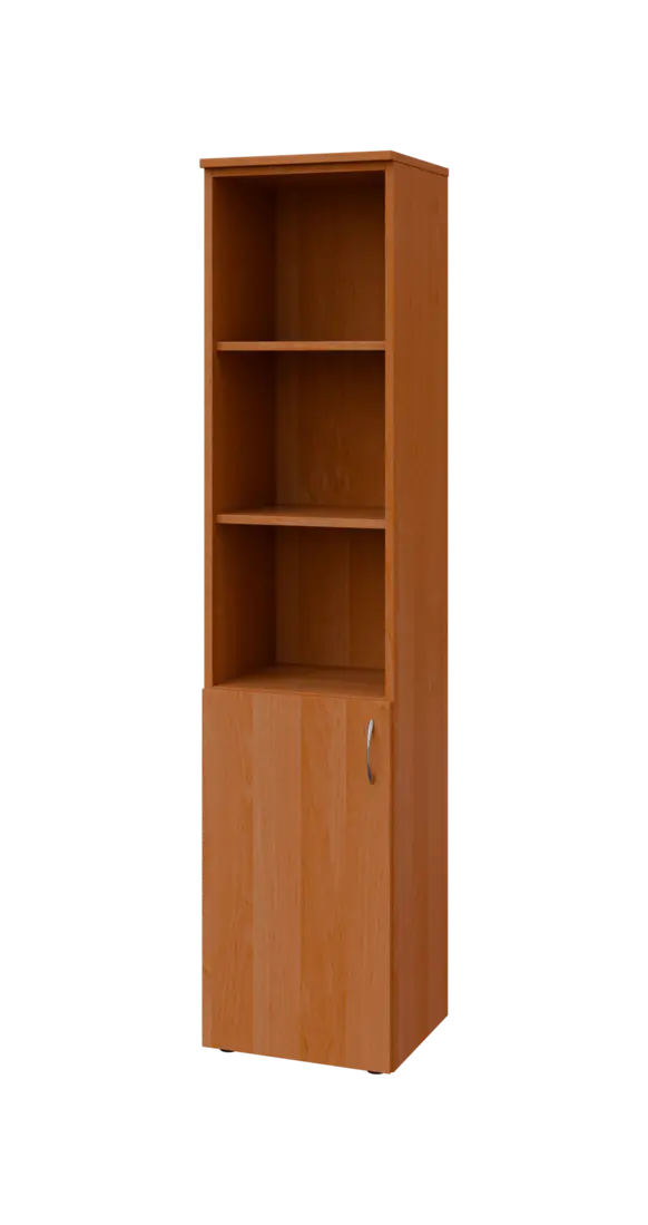 BN 5 - 4DN3 kancelářská skříň, 1-dveřová/nika, levá, 1800x400x400, olše jantar