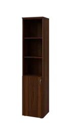 BN 5 - 4DN3 kancelářská skříň, 1-dveřová/nika, levá, 1800x400x400, ořech královský