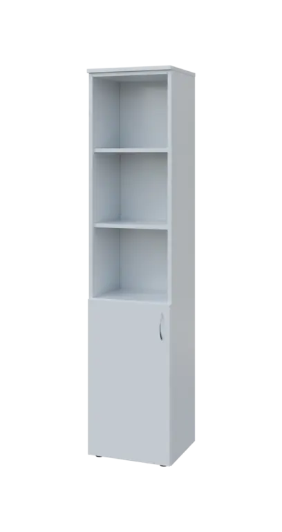 BN 5 - 4DN3 kancelářská skříň, 1-dveřová/nika, levá, 1800x400x400, bílá