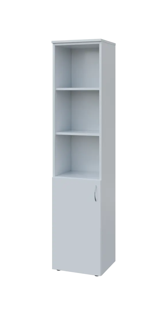 BN 5 - 4DN3 kancelářská skříň, 1-dveřová/nika, levá, 1800x400x400, bílá