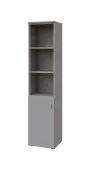 BN 5 - 4DN3 kancelářská skříň, 1-dveřová/nika, levá, 1800x400x400, šedá