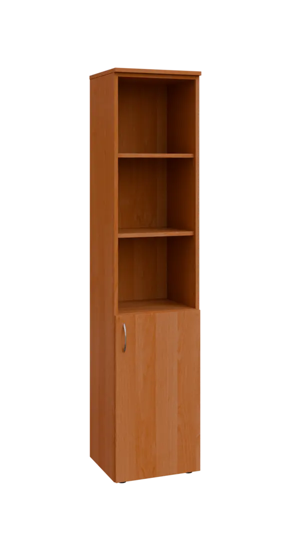 BN 5 - 4DN3 kancelářská skříň, 1-dveřová/nika, pravá, 1800x400x400, olše jantar