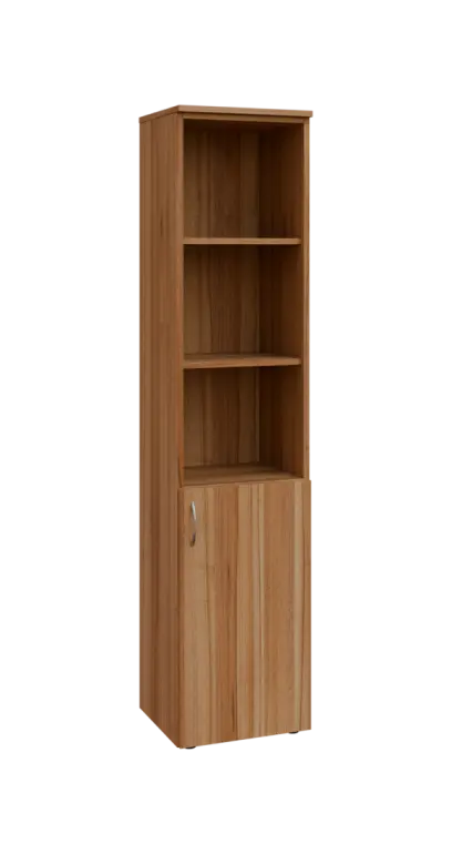 BN 5 - 4DN3 kancelářská skříň, 1-dveřová/nika, pravá, 1800x400x400, ořech světlý