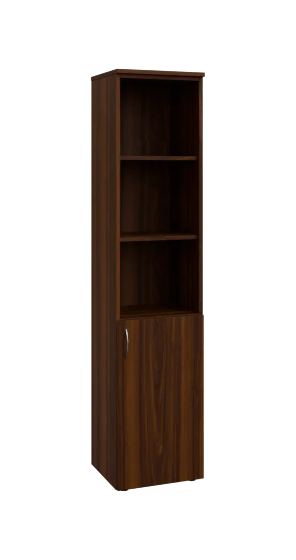 BN 5 - 4DN3 kancelářská skříň, 1-dveřová/nika, pravá, 1800x400x400, ořech královský