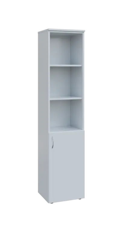 BN 5 - 4DN3 kancelářská skříň, 1-dveřová/nika, pravá, 1800x400x400, bílá