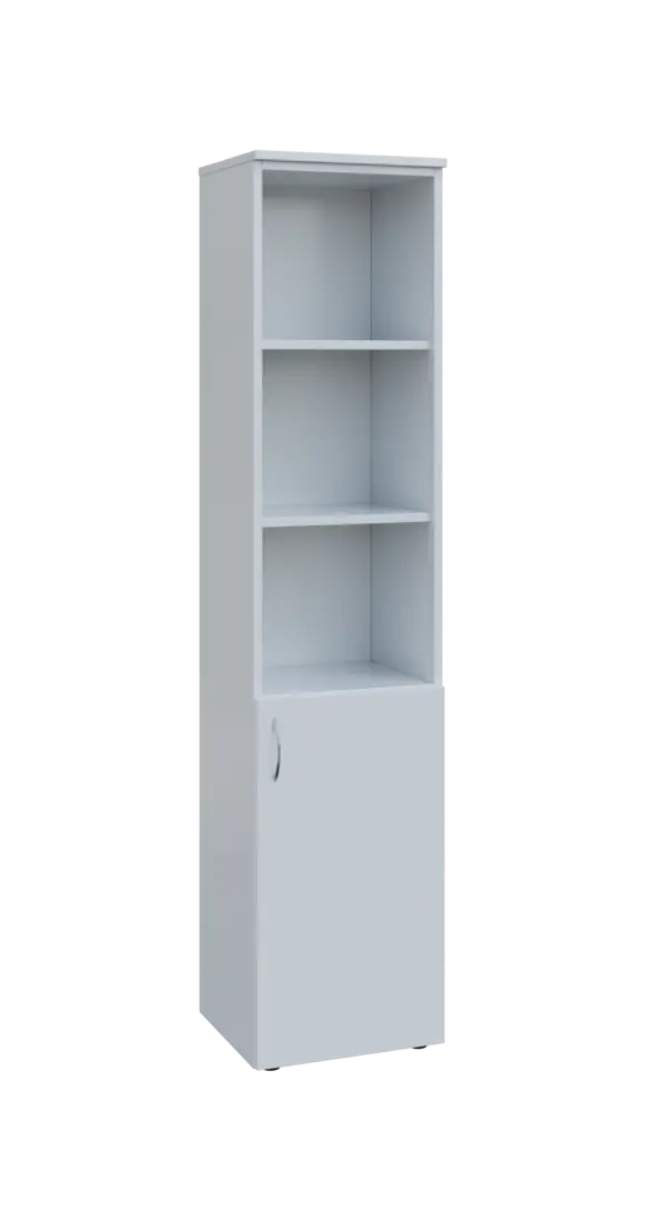 BN 5 - 4DN3 kancelářská skříň, 1-dveřová/nika, pravá, 1800x400x400, bílá