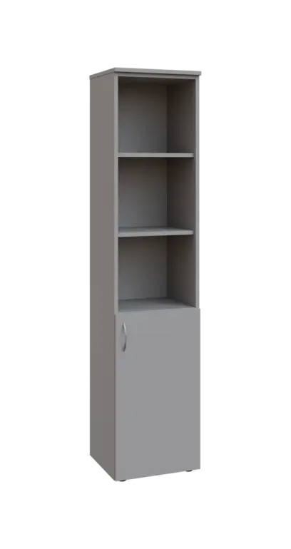BN 5 - 4DN3 kancelářská skříň, 1-dveřová/nika, pravá, 1800x400x400, šedá
