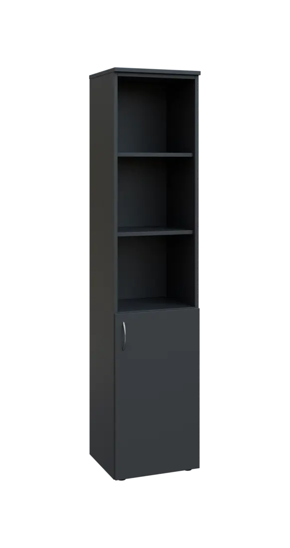 BN 5 - 4DN3 kancelářská skříň, 1-dveřová/nika, pravá, 1800x400x400, antracit