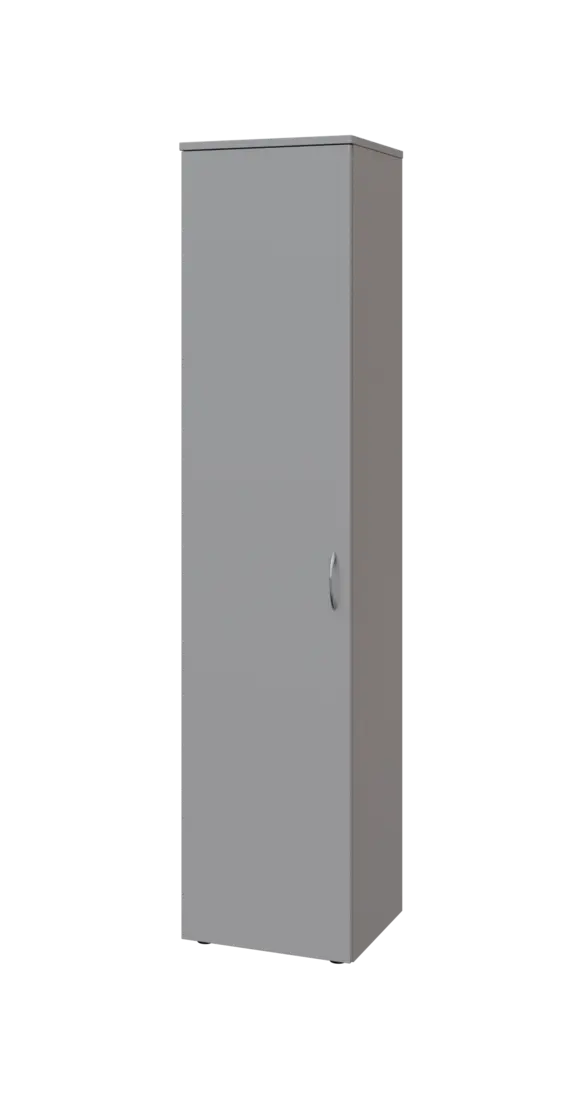 BN 5 - 4D kancelářská skříň, 1-dveřová, levá, 1800x400x400, šedá
