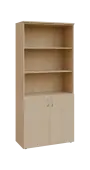 BN 5 - 8DN3 kancelářská skříň, 2-dveřová/nika, 1800x800x400, bříza irská