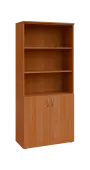 BN 5 - 8DN3 kancelářská skříň, 2-dveřová/nika, 1800x800x400, olše jantar