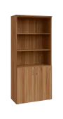 BN 5 - 8DN3 kancelářská skříň, 2-dveřová/nika, 1800x800x400, ořech světlý