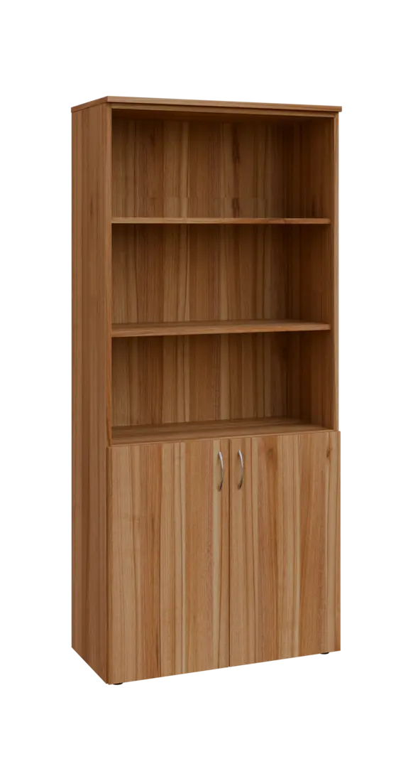 BN 5 - 8DN3 kancelářská skříň, 2-dveřová/nika, 1800x800x400, ořech světlý