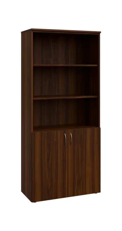 BN 5 - 8DN3 kancelářská skříň, 2-dveřová/nika, 1800x800x400, ořech královský