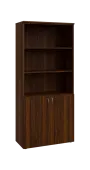 BN 5 - 8DN3 kancelářská skříň, 2-dveřová/nika, 1800x800x400, ořech královský