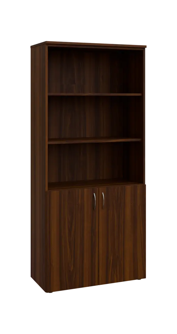 BN 5 - 8DN3 kancelářská skříň, 2-dveřová/nika, 1800x800x400, ořech královský