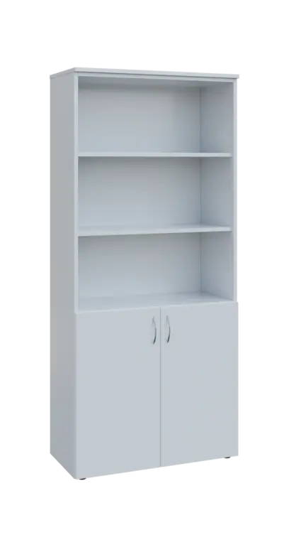 BN 5 - 8DN3 kancelářská skříň, 2-dveřová/nika, 1800x800x400, bílá