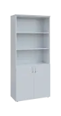 BN 5 - 8DN3 kancelářská skříň, 2-dveřová/nika, 1800x800x400, bílá