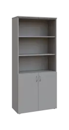 BN 5 - 8DN3 kancelářská skříň, 2-dveřová/nika, 1800x800x400, šedá