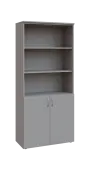 BN 5 - 8DN3 kancelářská skříň, 2-dveřová/nika, 1800x800x400, šedá